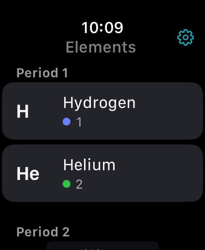 Apple Watch: element list